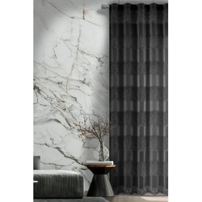 Firana WONDERFUL CHIC BLACK 140x300 na taśmie