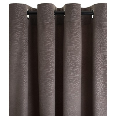 Zasłona welwetowa tłoczona PERFECT CHIC 140x270 taupe na przelotkach